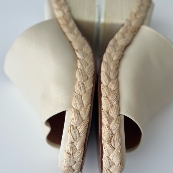 Beige Clergerie Paris “Volfa” suede espadrilles.  3.00inch/75mm jute block heel - Picture 5 of 8